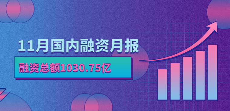 11月国内融资月报：融资总额1030.75亿！-心流